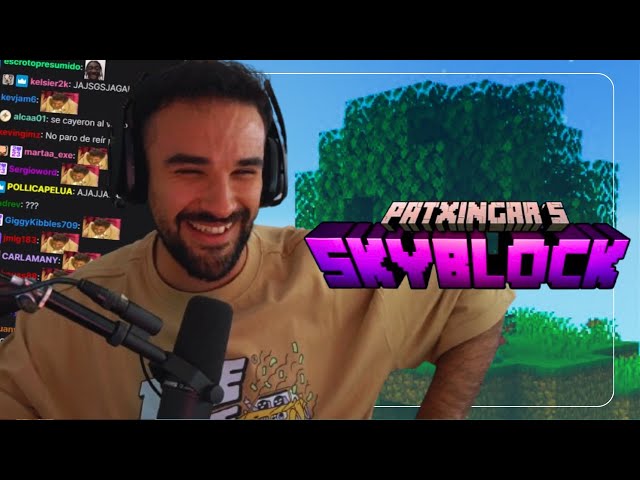 MEJORES MOMENTOS de ILLOJUAN, ELBOKERON Y GUILLE en PATXINGAR'S SKYBLOCK. (LOS 7 DIRECTOS RESUMIDOS)