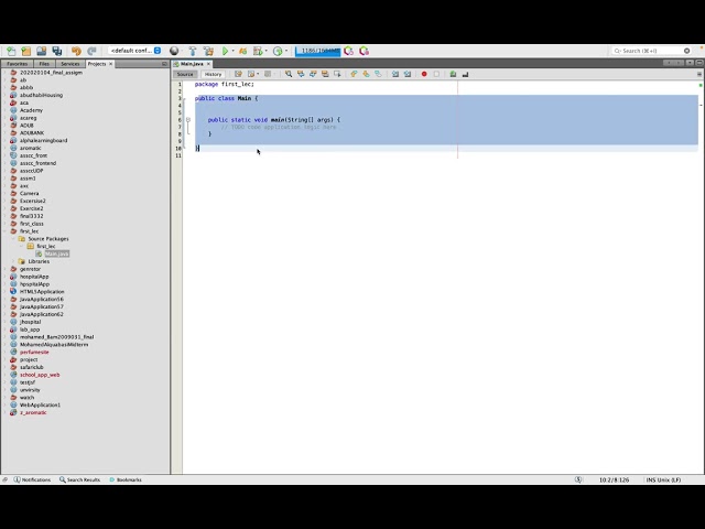 java 101 Course  -  netbeans overview and print hello world