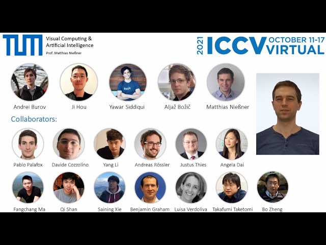 ICCV 2021 Paper Compilation - TUM Visual Computing Lab & Collaborators