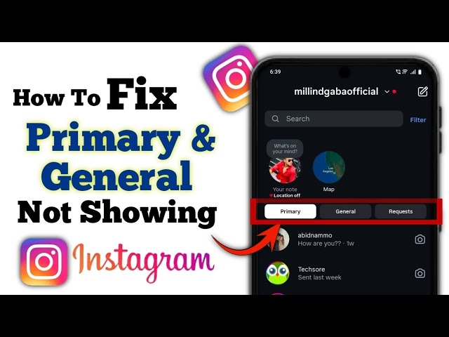 How To Fix Instagram Message Primary and General Not Showing - Step By Step
