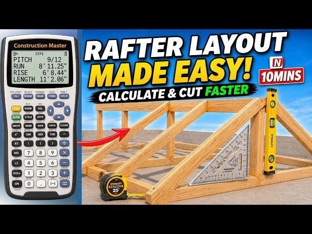 RAFTER LAYOUT Made Easy! CALCULATE & CUT Faster in 10mins | Speed Square