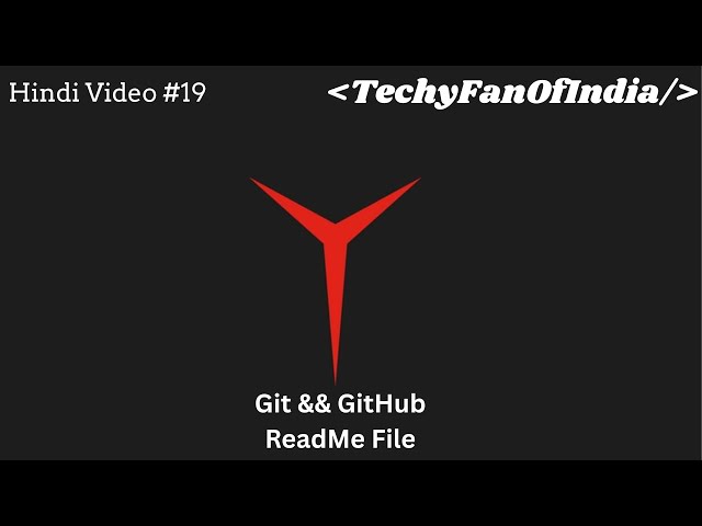 DevOps Tutorials in (Hindi) : Git && GitHub | GitHub ReadMe | From Zero to Hero| 2025