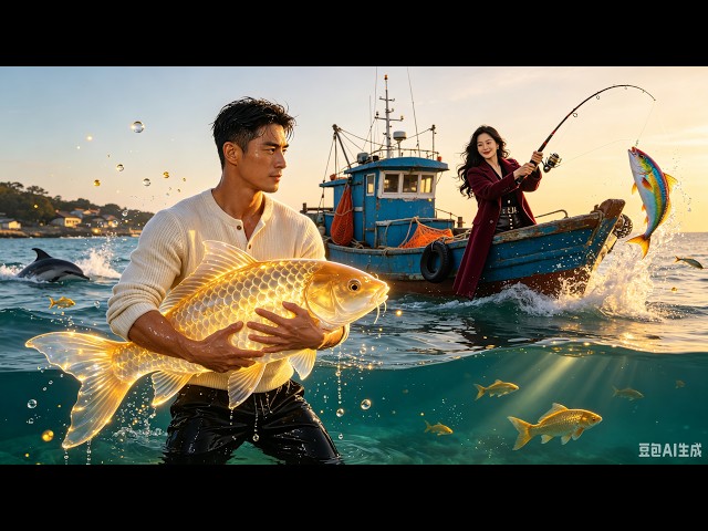 Muddy pond spawns giant carp!blinding the whole village with top-tier fish!"#ai #drama