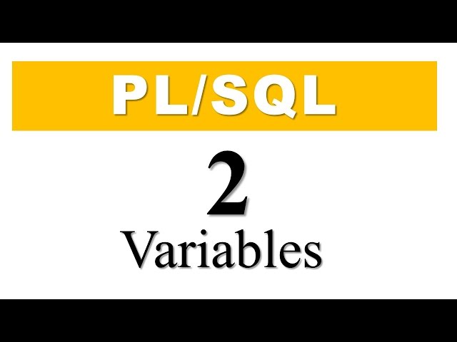 PL/SQL tutorial 2 : PL/SQL Variables in Oracle Database By Manish Sharma RebellionRider