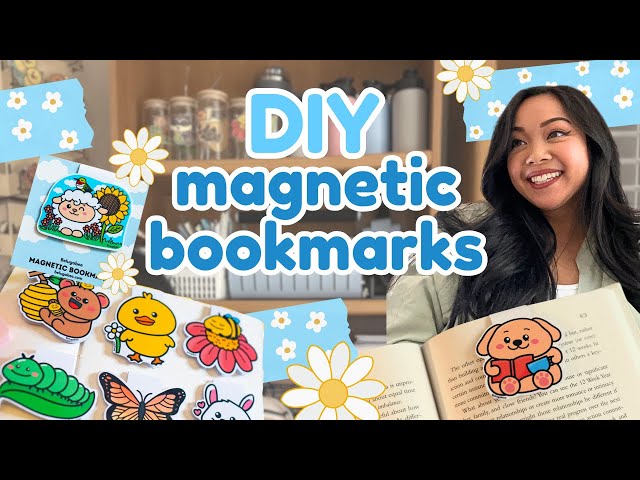 How I Make Magnetic Bookmarks 📚 I Easy DIY Bookmark Tutorial I Using Cricut