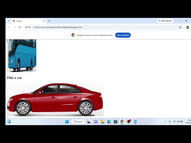 How to Add Images in HTML Using Notepad 