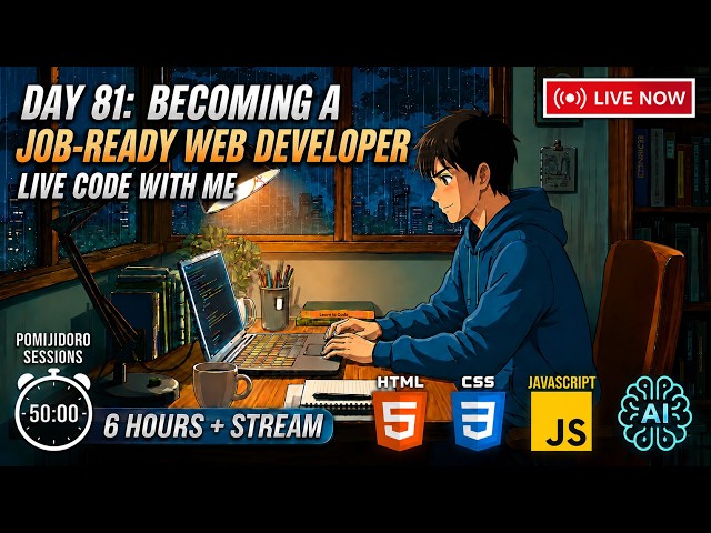 [18.8.26] Day 81: Becoming a Job-Ready Web Developer 🇧🇩| 6 Hours + Live Code with me