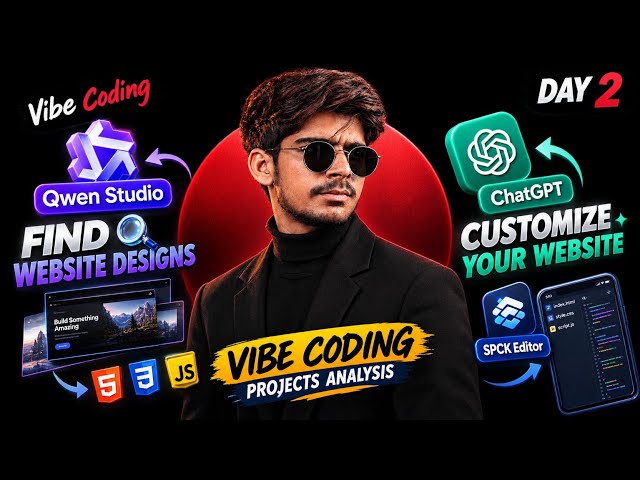 Day 2: Find Website Designs with Qwen Studio & Customize Them with ChatGPT | Vibe Coding