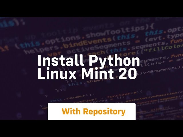 install python linux mint 20