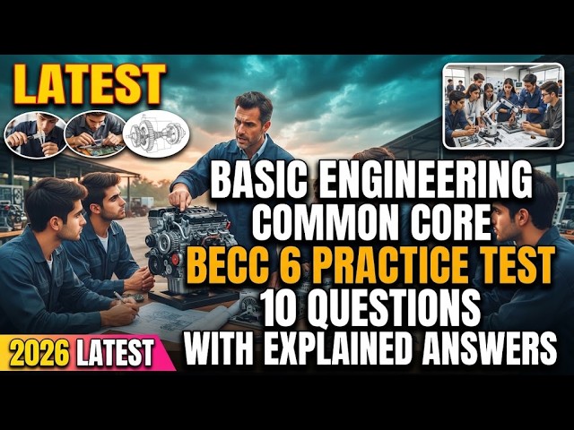 Basic Engineering Common Core BECC 6 Practice Test: 10 Exam Questions with  Explained Answers