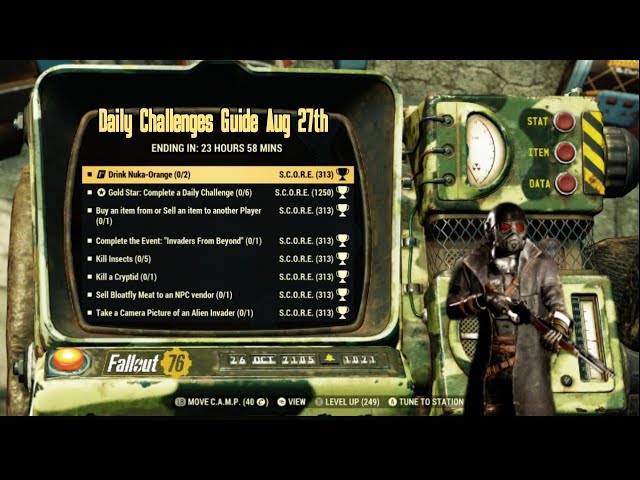 Fallout 76: Season 25: Appalachia Under Siege! Daily Challenges Guide Aug 27