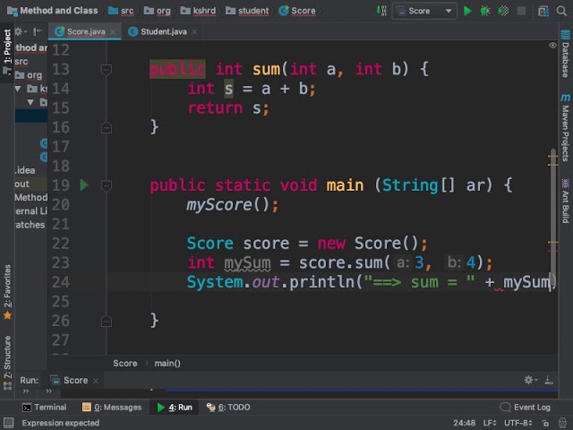 Java J2SE/FX #14   Method Creation Part 1