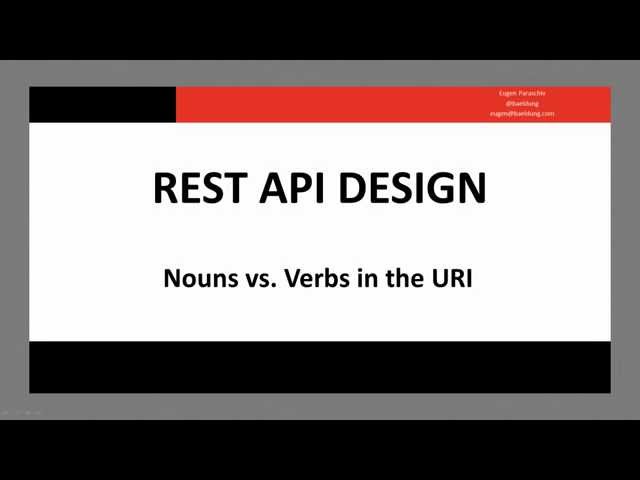 REST API Design - Nouns vs  Verbs