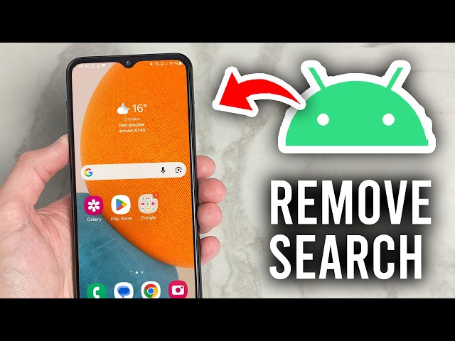 How To Remove Google Search Bar From Android - Tutorial