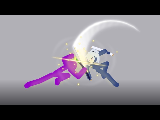 Zen Vs Pish Stickman Fight Animation Sword Combat Practice - Stick Nodes