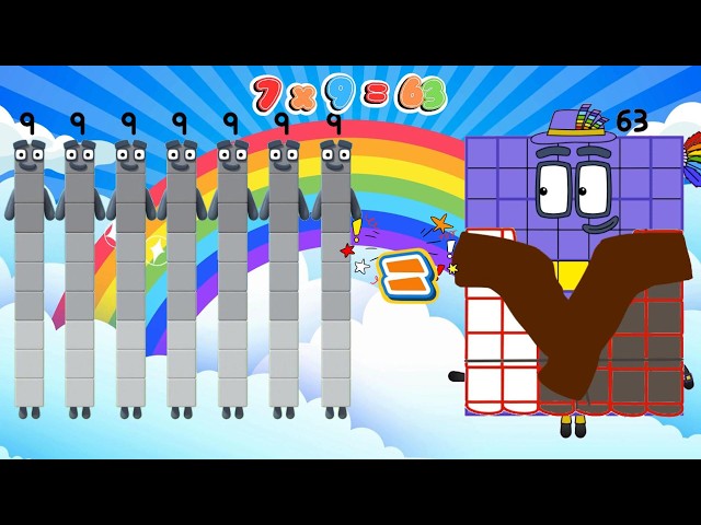 NUMBERBLOCKS MULTIPLICATION TABLE | LEARN 9 TIMES TABLE AND 11 TIMES TABLE | COLORART_ID