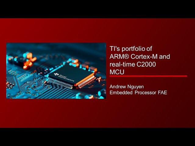 TI's portfolio of ARM® Cortex-M and real-time C2000 MCU