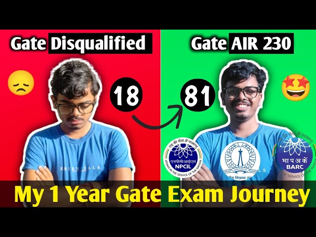 My complete Gate journey from 18 to 81 Marks | Gate 2026 motivation 🔥