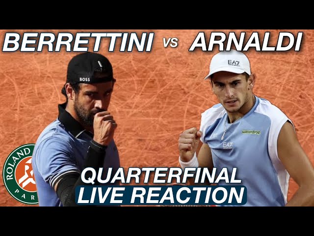 Berrettini vs Arnaldi 2026 Roland Garros Quarterfinal Live Reaction & Watchalong