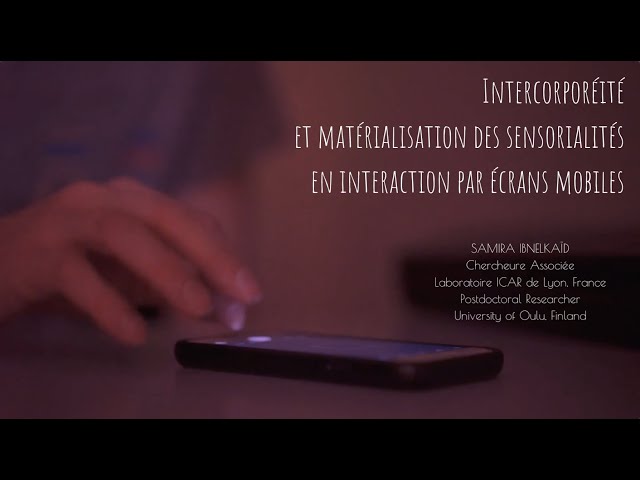 Samira Ibnelkaid - Intercorporeality & Sensorialities - Impec 2020