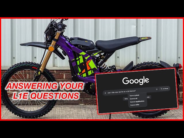 Answering Your Questions About Sur Ron L1E Road Legal Bikes #dirtbike #ebike
