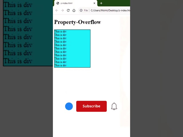 css overflow property tutorial