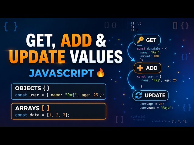 JavaScript Get & Set Values 🚀 | Add / Update Data Easily #programming #coding #javascript  #tech