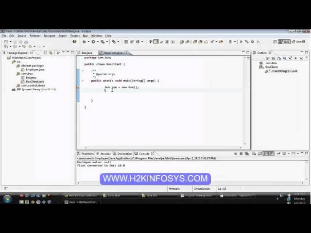 Java Classes and Objects Tutorial  | Java Online Course | Core Java Training | H2k Infosys
