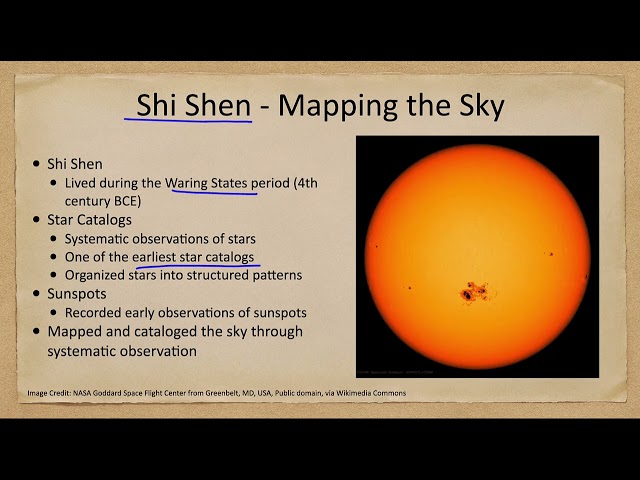 Multicultural Astronomy - Chinese Astronomy - Shi Shen