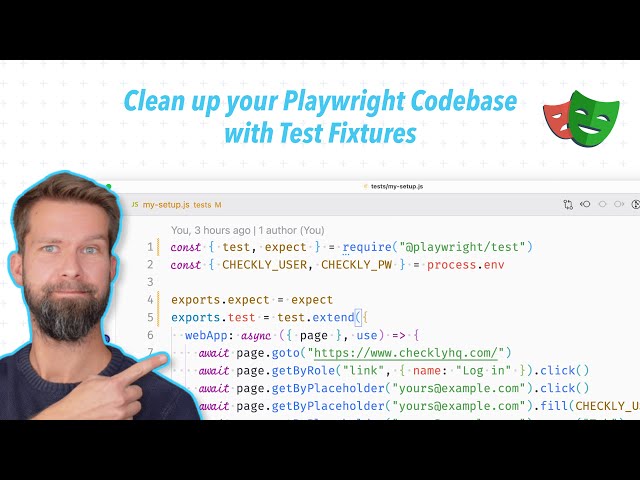 Reuse Playwright  Code across Files and Tests with Fixtures