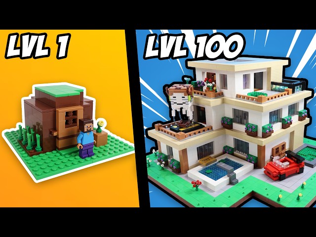 Lvl 1-100 LEGO Minecraft House...