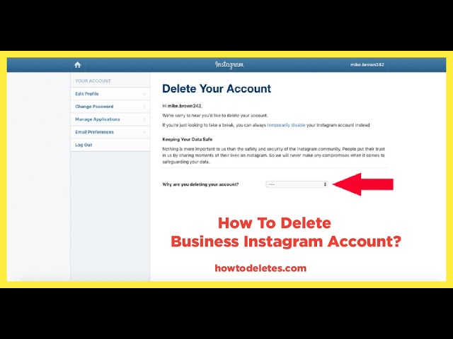 How To Delete Business Instagram Account