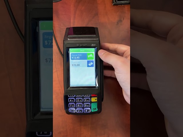Processing a refund on a D javoo Z11 credit card machine