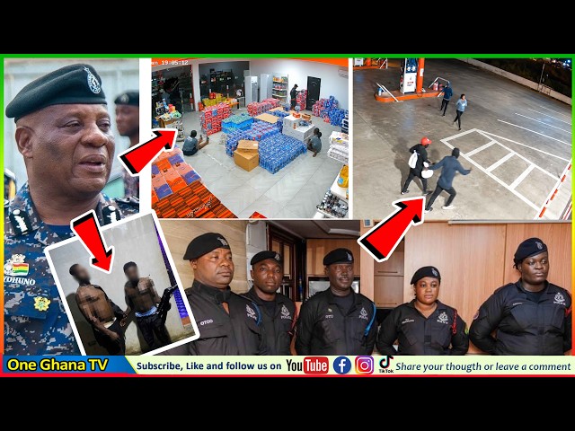 Nsawam  DƸΑDLY R0BBΕRY Caught On CCTV —IGP Promotes 5 Police Officers For Role In ARREST Of Suspects