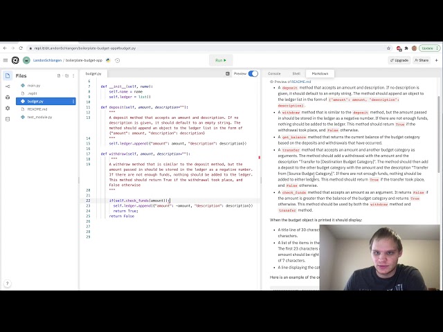 Budget App - Python | FreeCodeCamp