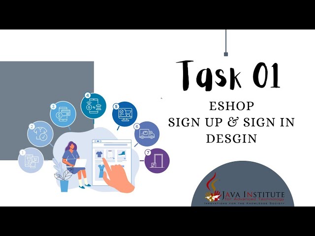 Responsive design of user Sign Up and Sign In pages of an e-commerce website | Java Institute 