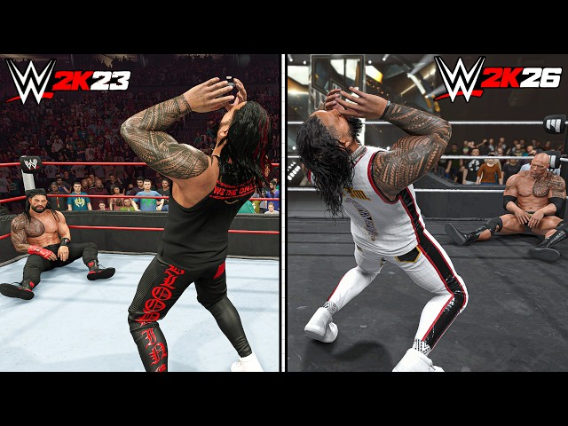 WWE 2K23 vs WWE 2K26 - Signature Moves Comparison !!!