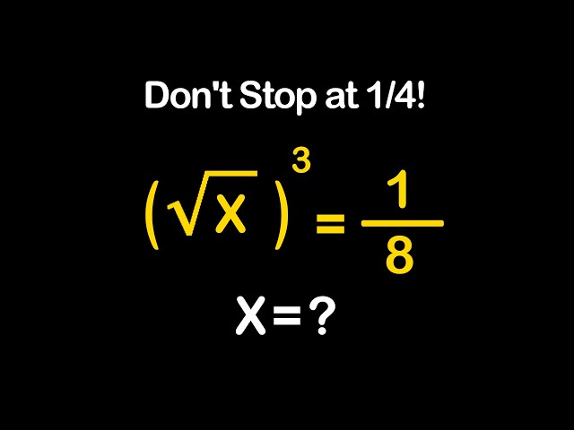 99% Miss the Other Answers! | Solve for X