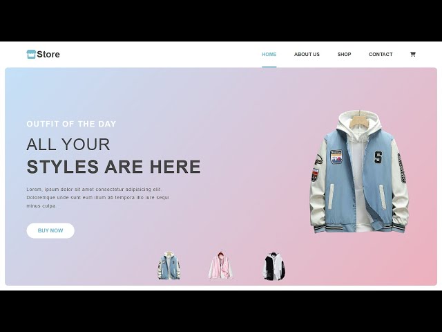 How to Make a Ecommerce Website Landing Page Using HTML CSS & JS | Landing Page