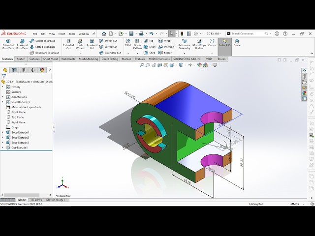 SolidWorks Tutorial for Beginners | Exercise 188