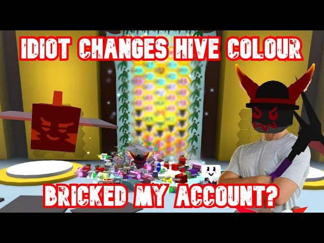 Idiot changes to red hive and BRICKS his account! Bee Swarm Simulator
