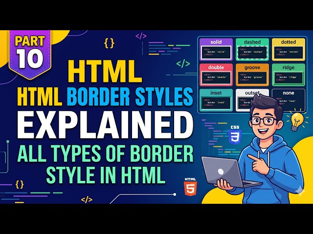 HTML Border Styles Explained | All Types of Border Style in HTML with Examples (Beginner to Pro)