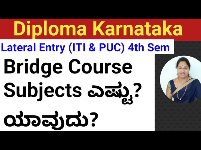 Diploma Lateral entry Subjects#Diploma bridge Subjects#Diploma lateral entry ITI,PUC Subjects