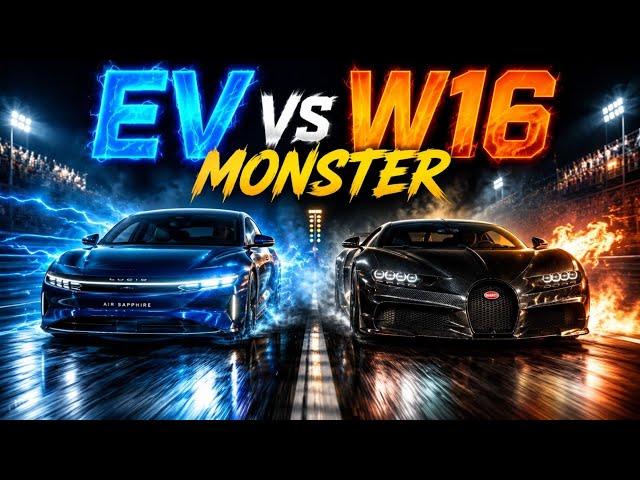 The Day Electricity Killed the W16... Lucid Sapphire vs Bugatti Chiron! 😳⚡