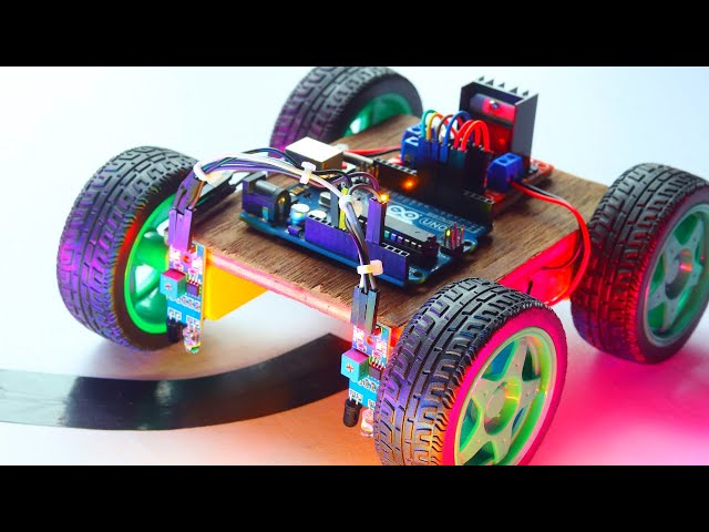 How to Make DIY Arduino Line Follower Robot Car with Arduino UNO, L298N Motor Driver, IR Sensor