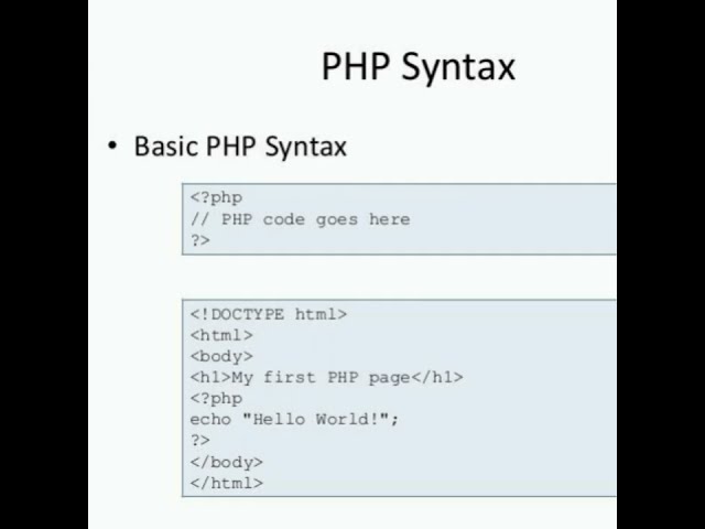 PHP SYNTAX - BASIC #shorts #php #coding #phpscript