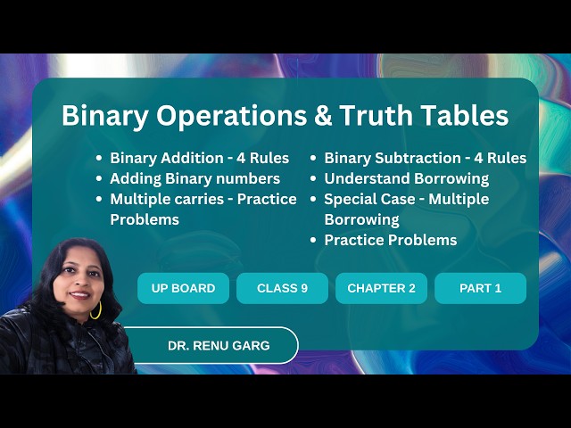 Binary Operations |Addition & Subtraction | Class 9 Computer Science | Chapter 2 | Part 1