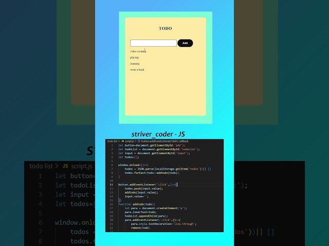 #javascript Todo-List using javascript #css #html