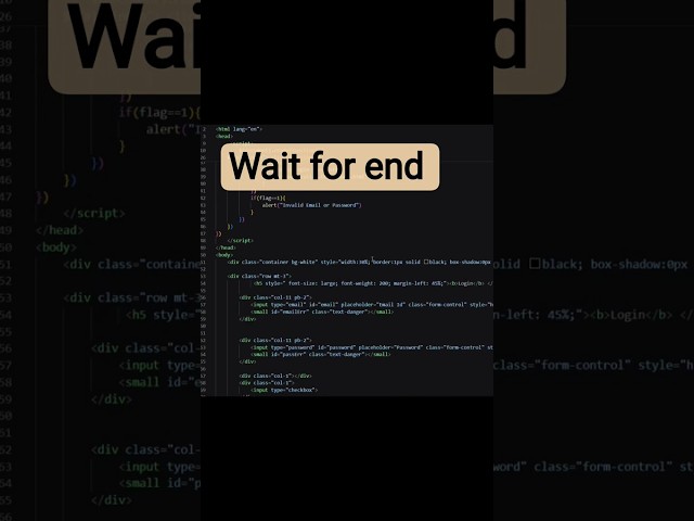 How to Validate form using jQuery 🤔#frontendcourse #validation #shorts