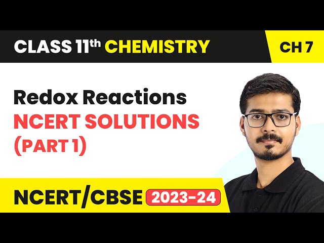 Redox Reactions - NCERT Solutions (Part 1) | Class 11 Chemistry Chapter 7 | CBSE